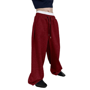 Pantalon Baggy Homme Personnalisé de Haute Qualité, Nouveau Style, Taille à Cordon, Effet Délavé, Coupe Droite, Rayé, Coupe Courbe - Product Image 1