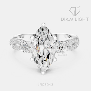 2.05CT Marquise Cut Lab Grown Diamond 14KT White Gold Engagement <b>Ring</b> IGI Certified Bridal <b>Ring</b> Fine Jewelry Women Gifting - Product Image 1