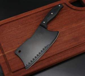 Couteau à découper les légumes et la viande en acier inoxydable anti-rouille avec étui en cuir, ambidextre, compatible lave-vaisselle, haute qualité - Product Image 1