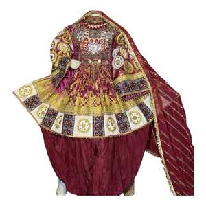 Stunning Afghan Vibrant Handmade Afghan Vintage Coins Decoration Professional Supplier Women Afghan <b>Clothes</b> In Various Colors - Product Image 1