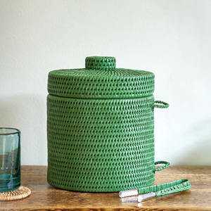 <b>Small</b> rattan cooler box dinner accessories hand-crafted ice lidded <b>boxes</b> wine beer coolers - Product Image 6