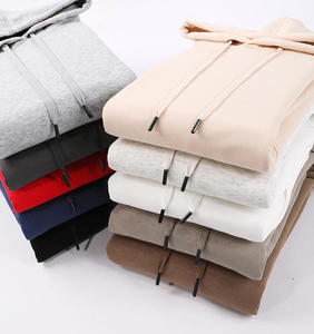Sudadera con Capucha para Hombre, Color Sólido, Algodón French Terry, Corte Regular Informal, para Otoño, Transpirable, con Bolsillos - Product Image 1