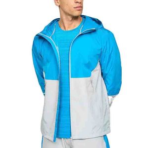 <b>Men's</b> Color Blocking Hooded Jacket Quarter <b>Zip</b> Lightweight Polyester Sporty Spring Wear Regular Fit With Side <b>Pockets</b> Jacket - Product Image 5