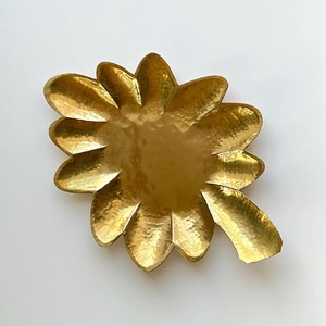 Gold Leaf <b>Plate</b> <b>Metal</b> Dish For Festive Decoration And Gifting Purpose Stylish <b>Metal</b> Tray Diwali Parties And Home Decor - Product Image 1