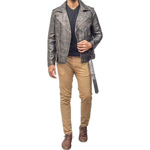 Customized Reversible Breathable Eco Friendly Winter Waterproof Biker <b>Leather</b> <b>Jacket</b> Fur Decoration Plus Size Zipper Closure - Product Image 5
