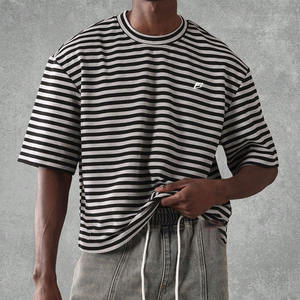 Customizable Men's Polyester Short Sleeve T-Shirt Embroidered Logo Solid Pattern <b>Canvas</b> Fabric Plain <b>Blank</b> OEM Men's T-shirts - Product Image 1