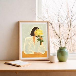 Cadre photo en bois fait main, écologique, design vintage classique, orientation verticale, impression numérique couleur pour mur - Product Image 2