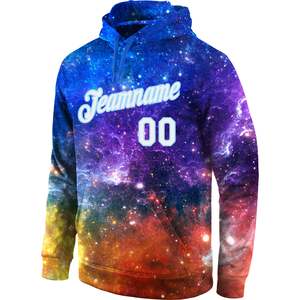 Sudadera con Capucha para Hombre con Estampado de Galaxia, Nombre y Número Personalizados, Sublimación, Estilo Casual de Otoño, Corte Regular - Product Image 2