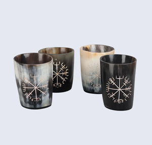 Mug à boire en corne de buffle polie de haute qualité, style Viking / Tasse à bière en corne de vache - Product Image 1