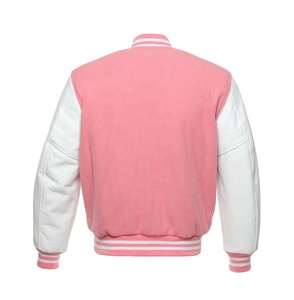 เสื้อแจ็คเก็ตวาร์ซิตี้สีชมพู แบบยูนิเซ็กส์ สไตล์เพรปปี้ ทรงปกติ ผ้าฝ้ายผสมโพลีเอสเตอร์ สีพื้น คอตั้ง ติดกระดุม ใส่ได้ในฤดูหนาว มีกระเป๋าด้านหน้า - Product Image 2