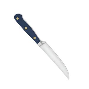 Couteaux à steak classiques avec lame en acier inoxydable tranchante non dentelée et manche noir confortable pour une découpe précise de la viande - Product Image 1