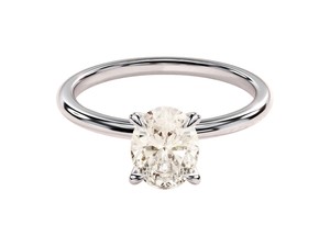 Bague pour femme en or massif 10 carats avec diamant de laboratoire certifié IGI, taille ovale 1,50 carat, clarté VS1, couleur F, meilleur cadeau pour elle - Product Image 1