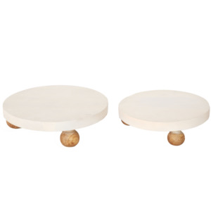Support de présentation en bois artisanal minimaliste à motif animal, blanc crème - Socle de décoration pour la maison, vente en gros - Product Image 2