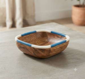 Juego de Tazones de Madera Modernos Hechos a Mano, Ecológicos, para Servir en el Hogar, la Cocina y Fiestas - Product Image 4