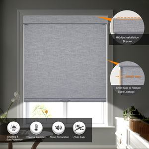 Persianas Enrollables Inalámbricas con Protección UV, Persianas Opacas para Ventanas, Oscurecimiento de Habitaciones, Persianas Enrollables con Sistema de Resorte, Tamaño Personalizado - Product Image 5