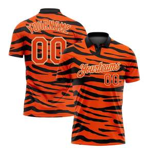 Jersey de Práctica Personalizado OEM/ODM con Nombre/Número de Equipo, Transpirable, Material de Poliéster Elástico para Camiseta de Golf Sublimada - Product Image 3