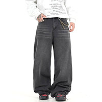 Shorts en jean baggy personnalisés à taille mi-haute et jambe large, style skater, respirants, en toile, décontractés, streetwear, confortables