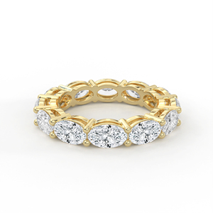 Architectural Oval Diamond Bridal Set Chevron Tiara Curved Band Yellow Gold Lab Grown IGI Certified Multi Piece High <b>Ring</b> - Product Image 1