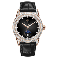 Montre mécanique automatique pour homme Alexander Ferros 9081R-01 en acier inoxydable avec boucle saphir, mouvement MIYOTA, résistante à l'eau 5BAR
