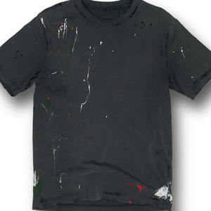 Camiseta de Algodón 100% Personalizada, de Punto, con Lavado Ácido, Antiarrugas, de 240 g/m², Estilo Vintage, Desgastada y Rota, Talla Grande - Product Image 6