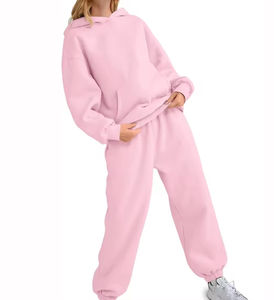 Conjuntos Deportivos de Invierno para Mujer, de Alta Calidad, Casuales, de 2 Piezas, Largos, para Correr, Yoga, Gimnasio, 100% Algodón Felpa, Pakistán - Product Image 3