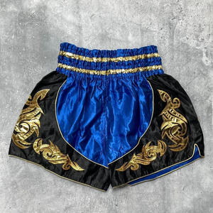 กางเกงมวยไทย MMA ราคาโรงงาน สั่งทำได้ โลโก้แบบเรียบ 100% โพลีเอสเตอร์ แห้งเร็ว ระบายอากาศ ป้องกันรังสียูวี เป็นมิตรกับสิ่งแวดล้อม สำหรับทุกเพศ - Product Image 3