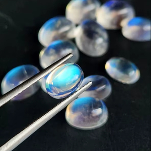 6X8,7X5,8X10 mm Oval Natural <b>Rainbow</b> Moonstone Cabochon ,A.A.A High Quality Loose Gemstone for Jewelry Making - Product Image 1