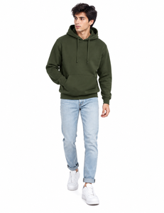 Sweat à capuche décontracté pour homme avec cordon de serrage réglable, épaules tombantes, poche kangourou avant et poignets côtelés - Product Image 2