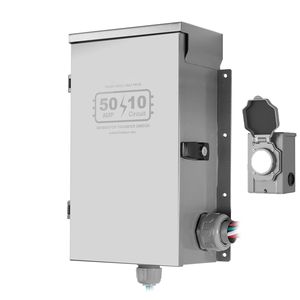 Kit Interruttore di Trasferimento Manuale per Generatore 50 Amp 10 Circuiti Pre-cablato CS6375 con Scatola di Ingresso Alimentazione a Doppia Presa 4 Poli - Product Image 1