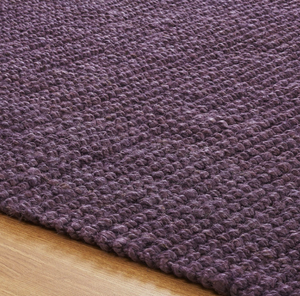 Tapis en jute foncé à bords festonnés, tapis bohème tissé à la main pour salon, chambre, hôtels, et espaces commerciaux - Product Image 1