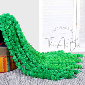 Guirnalda de flores de caléndula, decoración de boda india, guirnalda de Navidad Haldi, decoración de eventos y festivales, cadena colgante de pared de caléndula - Product Image 2