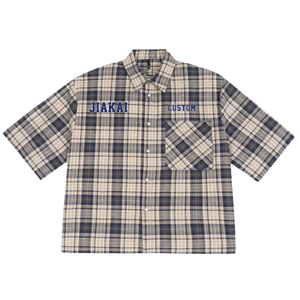 Chemise à carreaux en coton premium pour homme, décontractée et élégante, avec poche plaquée, manches longues, chemises à carreaux pour tous les jours, hauts tendance - Product Image 1
