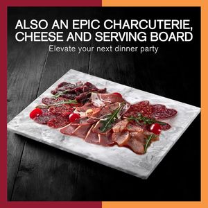 Tabla de Mármol Premium con Rodillo a Juego, Ideal para Amasar, Templar Chocolate, Hacer Repostería y como Tabla para Quesos - Product Image 5