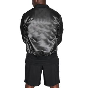 Chaqueta Universitaria de Satén Estampada, Chaqueta Bomber Reversible de Satén para Hombre, Diseño de Marca Privada, Letras Bordadas, Cierre de Cremallera, Transpirable - Product Image 2