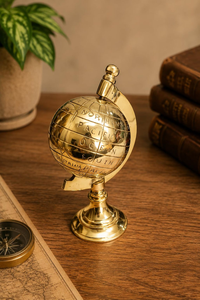 Handcrafted Brass Globe <b>Desk</b> Decor with Stand Vintage World Map Tabletop <b>Ornament</b> Luxury Office Study Room Display Travel - Product Image 2