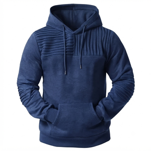 Sweat-shirts pour hommes en molleton 100% coton, légers, confortables, à poche, coupe classique, couleur unie, séchage rapide, respirants, pour l'hiver, best-sellers - Product Image 4