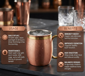 <b>Large</b> Selling Copper <b>Mug</b> Drinkware Cocktail Serving <b>Mug</b> Medium Size Metal Handle for Home Metal Julep Cup for Crushed Ice - Product Image 3