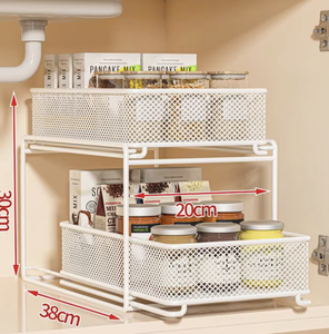 Organizador de Cocina Multinivel Bajo Fregadero OEM/ODM de Vietnam para Almacenamiento de Platos, Tazones, Condimentos y Utensilios en Gabinetes - Product Image 2
