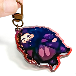 Tùy chỉnh Acrylic quyến rũ Holographic cầu vồng Anime Acrylic Keychain nhựa Epoxy Keychain - Product Image 3