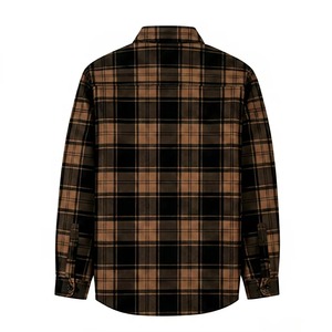 Chemise en flanelle à carreaux à manches longues pour homme de haute qualité, coupe classique, décontractée, en coton, boutonnée - Product Image 4