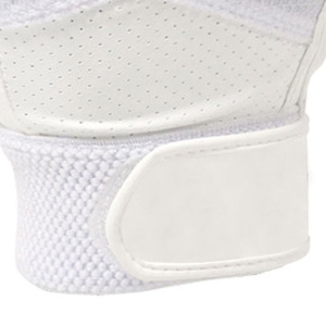 White Full Finger Batting Gloves Leather Palm Non Slip Breathable Ambidextrous Training Catcher Grip for Baseball Softball - Product Image 6