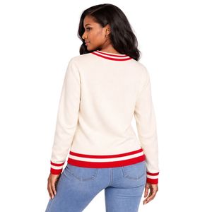 Maglione in Lana Avorio con Scollo a V Delta Sigma Theta per Donne, Vestibilità Comoda, Tessuto Premium, Abbigliamento Casual per Confraternita Greca - Product Image 2