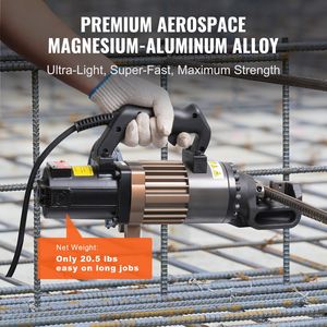 Coupe-ferraille hydraulique électrique haute puissance 1500W, outil portable pour couper jusqu'à 7/8 pouces # 7 barres d'armature de 4-22 mm en 2,5 secondes - Product Image 5