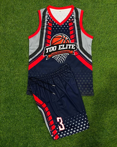 Uniforme de Baloncesto para Hombres y Jóvenes Adultos, 100% Poliéster y Spandex, Ropa Deportiva, Conjunto de Camiseta y Pantalones Cortos - Product Image 4