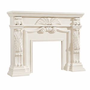 Modern indoor decorative wood burning decor flame <b>fireplace</b> insert artificial free standing wood shelf <b>fireplace</b> <b>mantel</b> - Product Image 2