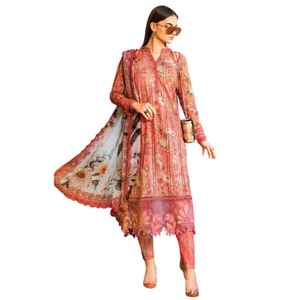 Venta al por mayor 2026 Trajes de 3 piezas de tela Lawn pakistaní de marca original con bordado en el cuello, vestido informal de fiesta para damas, mujeres y niñas - Product Image 1