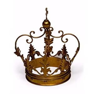 Luxury Metal <b>Christmas</b> Crown Festive Home Decoration for Holiday <b>Wall</b> Door and Fireplace Display Collection - Product Image 2