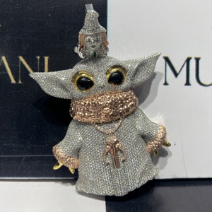 Colgantes Personalizados de Dibujos Animados Estilo Hiphop Unisex, Dijes con Diamantes Moissanite de Color D VVS, Plata 925, Baño de Oro Rosa - Product Image 1