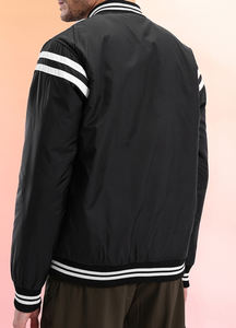 Chaqueta Varsity Clásica Personalizada, Estilo Bomber, Forro Polar, Uniforme Escolar de Béisbol, Cuello Alto, Logotipo Frontal - Product Image 2