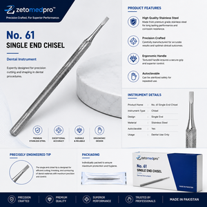 Premium Dental No. 61 Ciseaux à dentaire à une extrémité en acier inoxydable, instrument parodontal OEM Zetomed Pro - Product Image 6